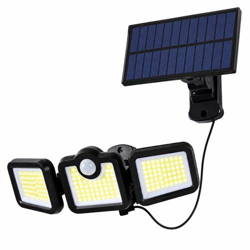 Sistema 3 Reflectores Led + Panel solar con cable KQ-JD2959A