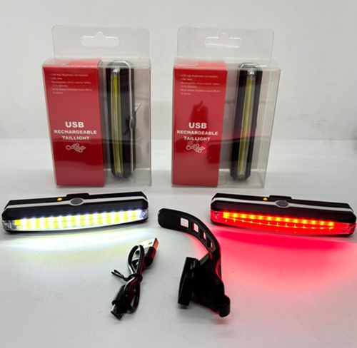 Luz Led Recargable Potente para Bici Blanca Roja FA-123oo