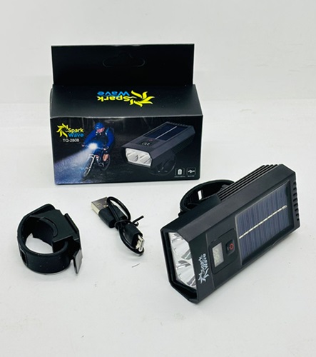 Luz Bicicleta Recarga USB y Solar 2808oo