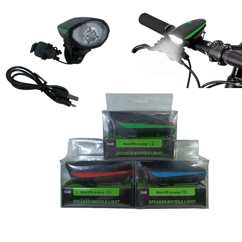 Luz Delantera + Bocina Bicicletas 7588