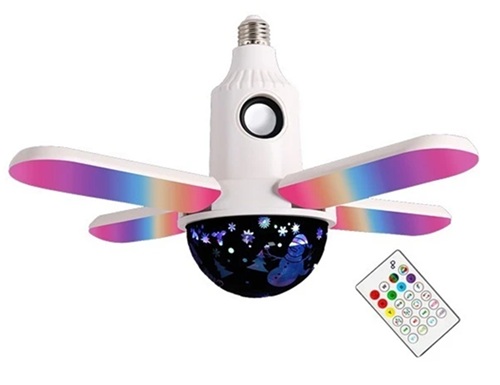 Foco Parlante Proyector + Luces RGB CP-FS10