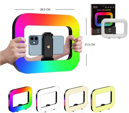 Rectangulo Luces para Celular RGB + Blancos RC1Rii