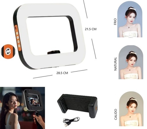 Luz Rectangular Streaming Fotos Etc YM200ii