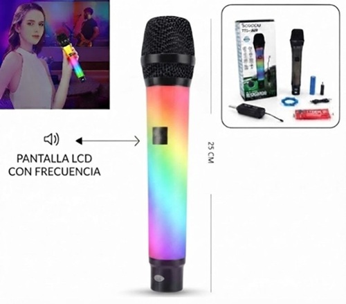 Microfono Inalambrico con Iluminacion RGB M26ii