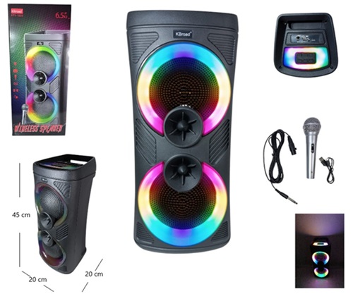 Torre Karaoke Parlantes 6,5 Pulg con Microfono etc 1860ii