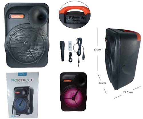 Parlantete Karaoke 12 Pulgadas GTS-1877ii Incluye Microfono etc