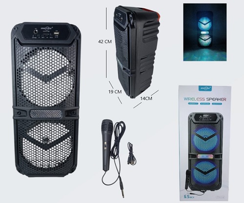 Torre Karaoke 2148ii Incluye Microf 2 Palrantes 6,5 Pulgadas
