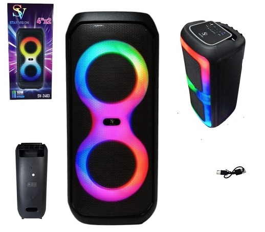 Torre Parlante BT USB Luces Karaoke 2402iiÂ 