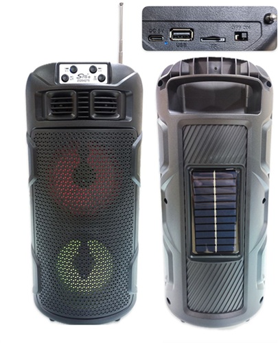 Parlante Carga USB y Solar Multifuncion PAR4275oo