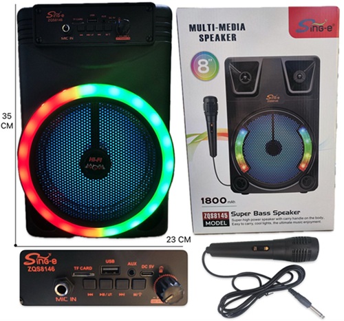 Parlante Karaoke 8 Pulg Multifunciones PAR8146oo