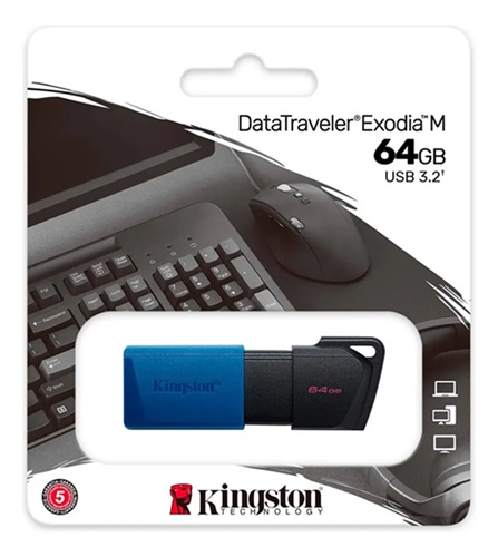 Pen Drive Kingston 64 GB USB 3.2 Mod Var