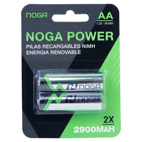 Pack 2 pilas Recargable Noga AA 2900mahÂ 