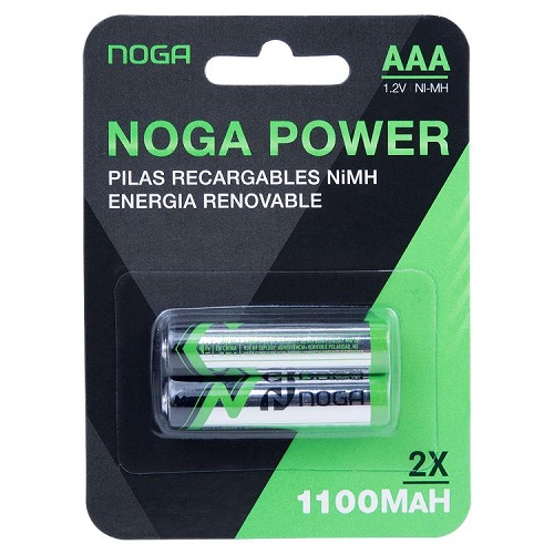 Pack 2 pilas Recargable Noga AAA 1100mah