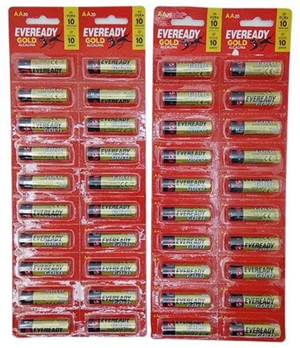 Blister 20 Pilas AA Alcalinas Eveready EVEREADY-AAoo