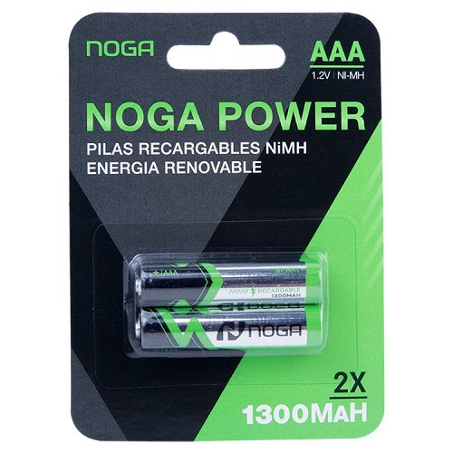 Pack 2 pilas Recargable Noga AAA 1300mahÂ 