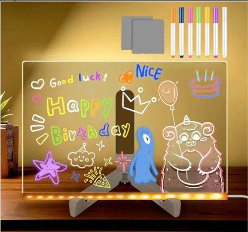 Pizarra Led 20x20 con Marcadores aa