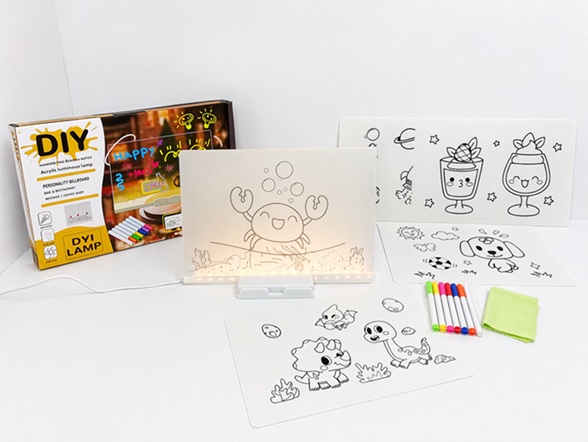 Pizarra Led 20x30cm + Lapices + Mod Dibujos PIZA20X30oo