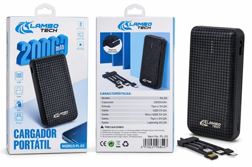 Power Bank Multifichas 20.000 PL-01nn