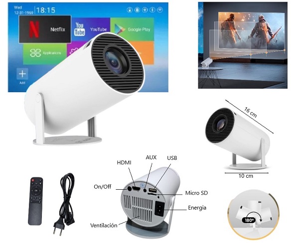 Proyector Smart ii Android BT Ultra HD