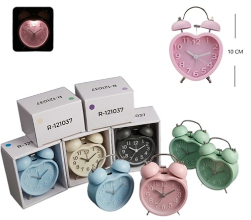 Reloj forma Corazon con Campanas 121037ii