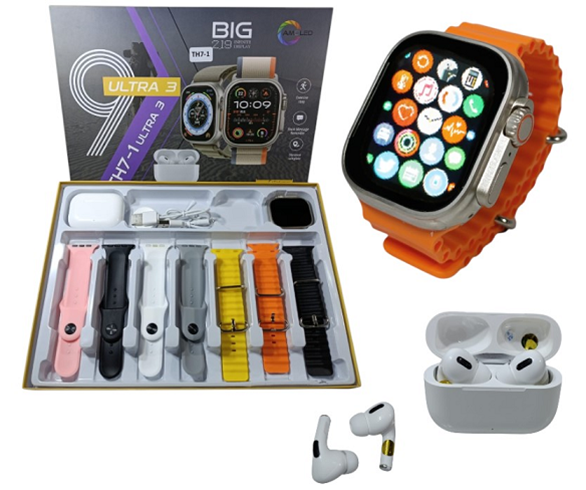 SmartWatch 7 Mallas y Auriculares BT iiTH7-1