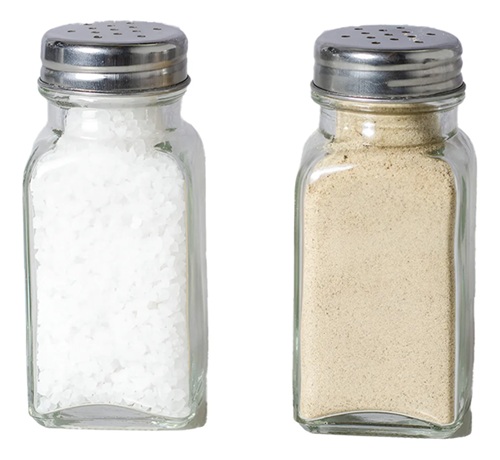 Kit Salero + Pimentero Vidrio y Acero 202504nn
