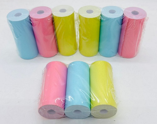 Set 3 Rollos Papel Color Impresoras Camaras oo