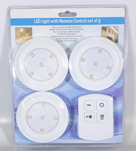 Set 3 Spot de Luces con Control Remoto CR-SET