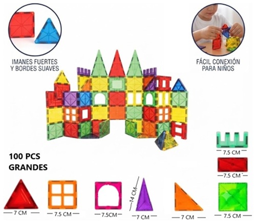 Juego 100 Bloques Magneticos Grandes SEI5ii