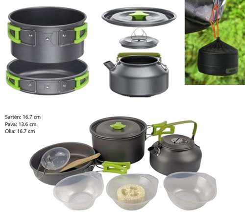 Juego de Cocina para Camping â€“ Pesca 12 piezas 308ii