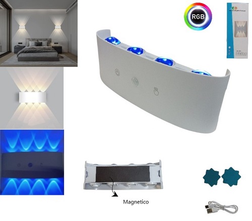 Aplique Birideccional RGB Soporte Magnetico 83056iiÂ 
