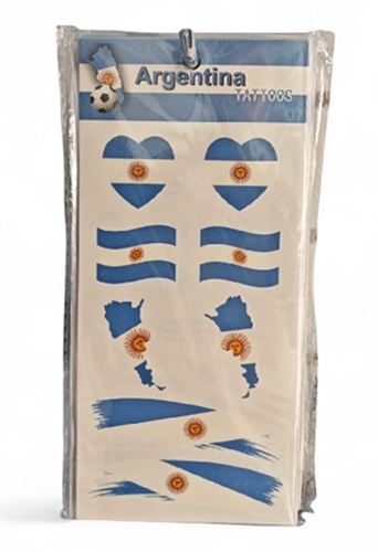 Kit 20 Planchas de Sticker Tatuajes Argentina on