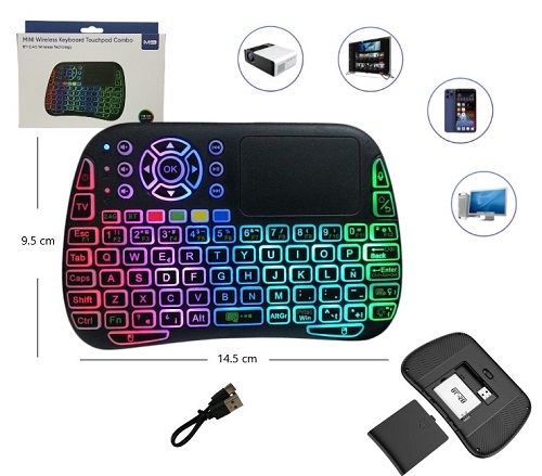 Mini Teclado y Mouse Touch Multiuso M9iiÂ 