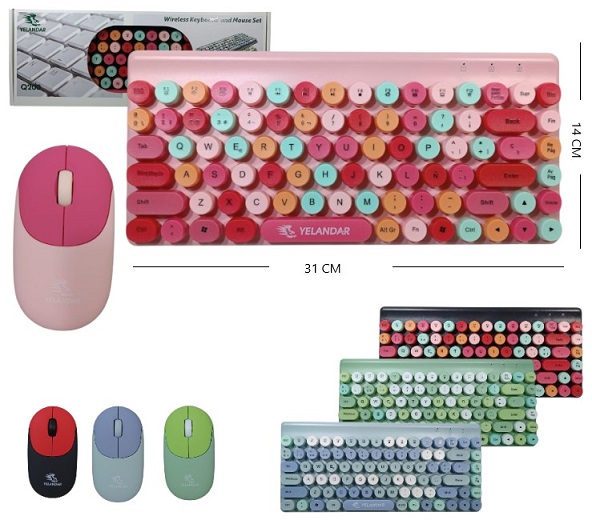 Kit Teclado y Mouse Inalambrico Q200Â 