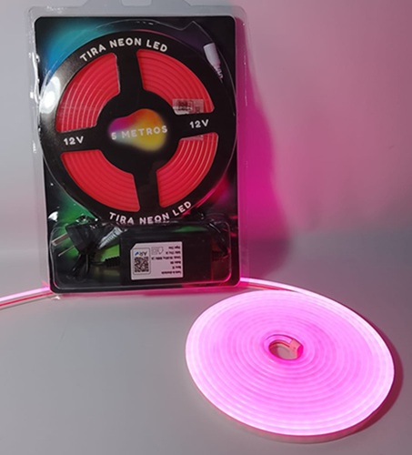 Tira Neon Rosa 5 Met Fuente 220v TIRANEON-ROSAoo