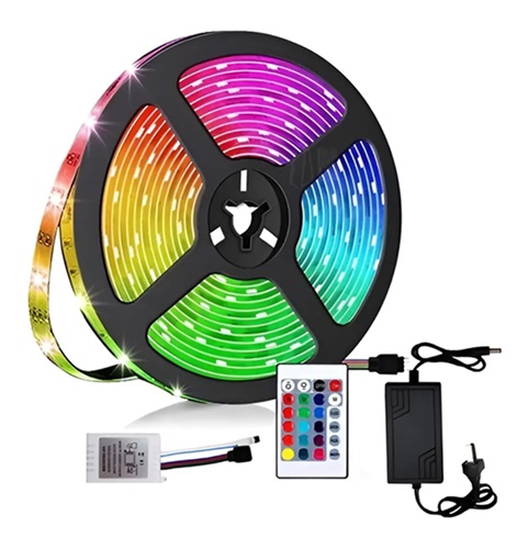 Tira Led RGB Exterior Interior 5 metros control fuente