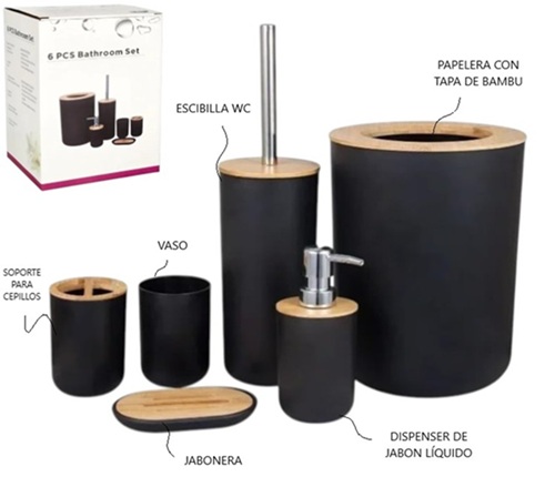 Set Toilette 7 Piezas Alta Calidad HOG0668ii