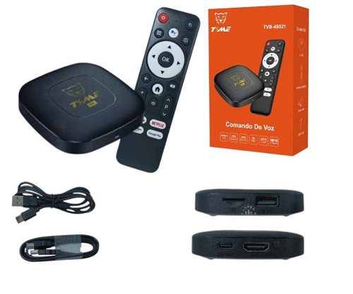 Tv Box funciona Netflix Comando de Voz Procesador 2 gb