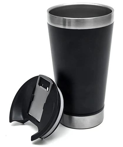 Vaso Termico 600ml Metalico con Destapador 4720nn