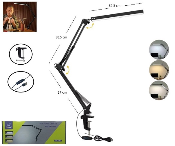 Velador Led  Articulado Morsa 81012ii