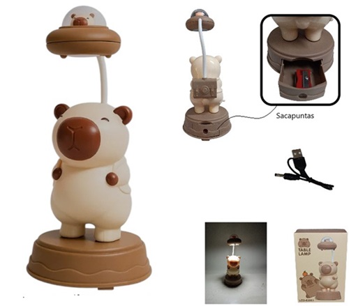 Velador Capibara con Sacapuntas 83061ii