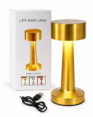 Velador Clasico Metalico Touch Decoracion LAMP-DORAoo