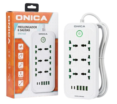 Zapatilla 2 metros con 6 Tomas 4 USB + 2 TC BN0468ii