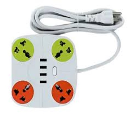 Zapatilla Electrica 4 Tomas + 4 USB 13180pr