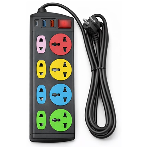 Zapatilla 8 Tomas + 2 USB + 1 USB TC 13196pr